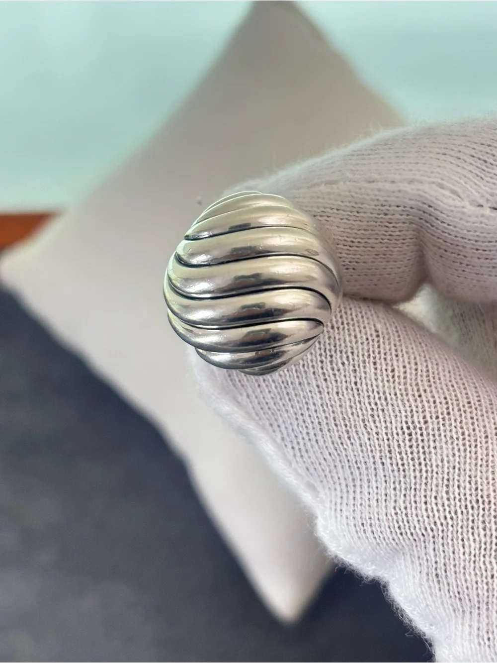 David Yurman Sculpted Cable Stud Earrings 17mm